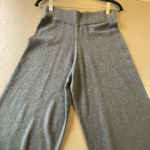 Michael Stars High-Waist Wide-Leg Knit Pants - Gray